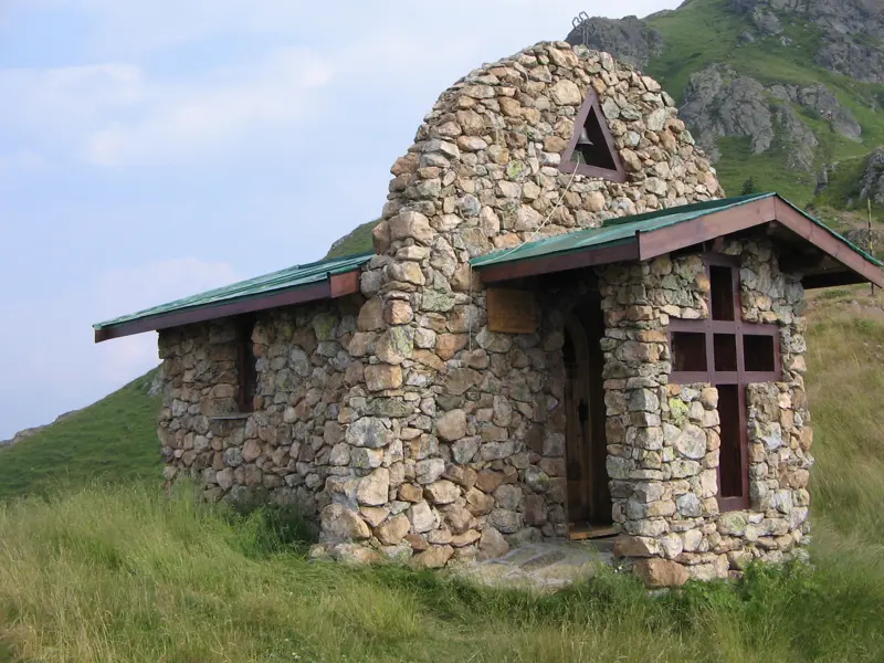 The "Holy Trinity" chapel near Echo Hut at 1700 m in the Balkan Mountains.