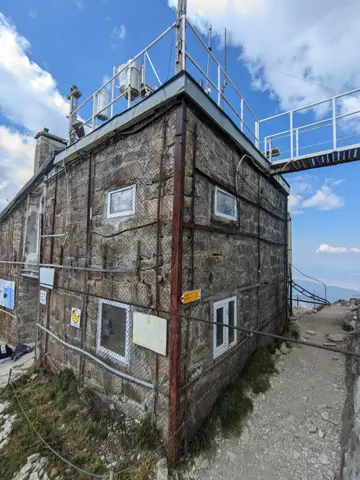 The meteorological station at the top