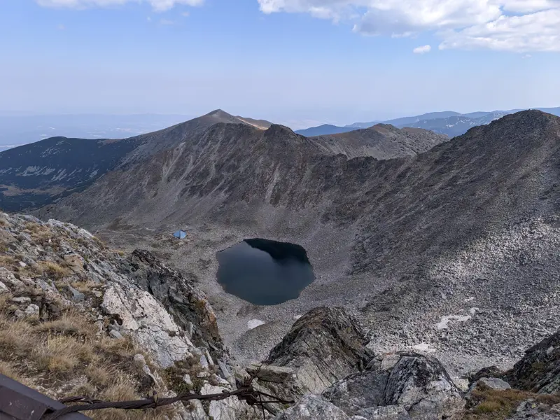 The Icy Lake as seen from Musala Peak