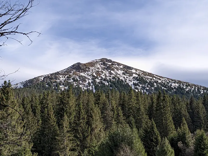 Vezhen Peak, seen from Vezhen Hut region